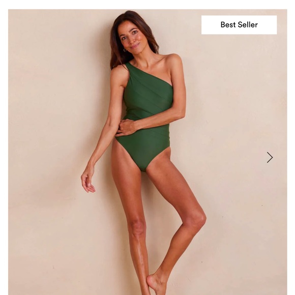 summersalt Other - summersalt Sidestroke One-Shoulder Green One-Piece Swimsuit